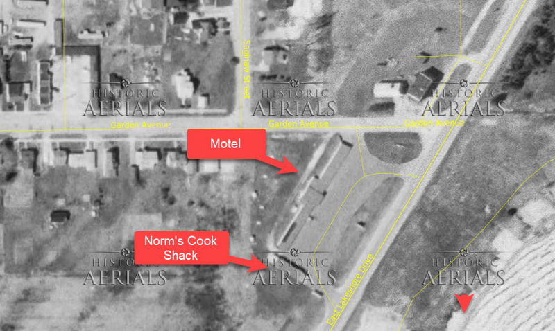 Nor-Mad Motel - 1971 Aerial (newer photo)